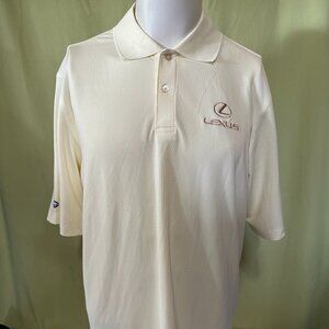 Lexus Fidra Men's Yellow Polyester Polo Shirt Size Large